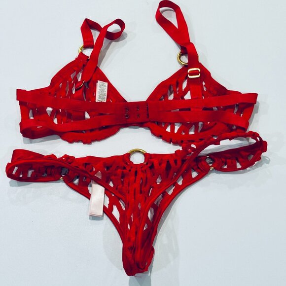 Agent provocateur red bubbles set RED Sz 2 - Picture 5 of 5